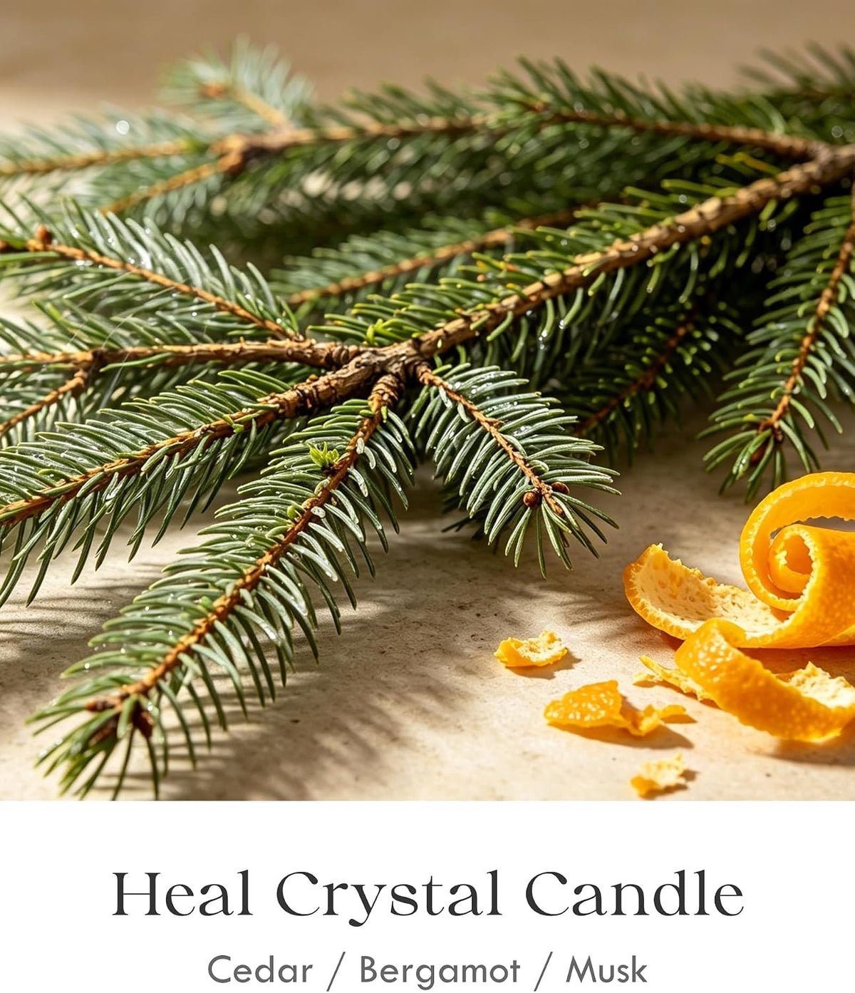 AOOVOO Obsidian Crystal Candle - 12oz Heal Candle for Releasing Negativity