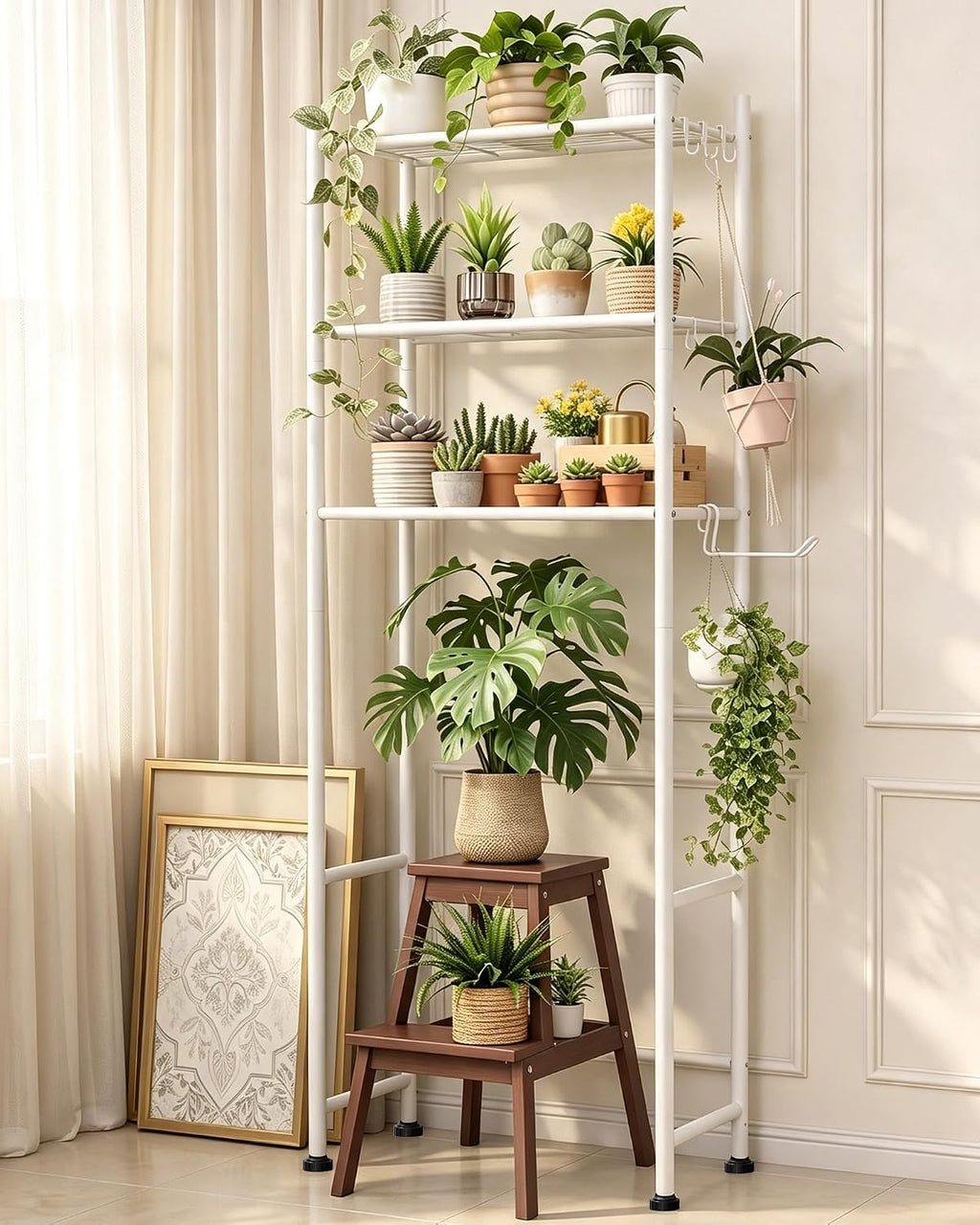Kitsure Over Toilet Storage Rack, Sturdy Metal, 3 Tier Shelves, 61.0" H
