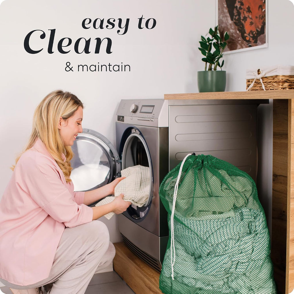 Handy Laundry Mesh XL Laundry Bag 24"x36" 2-Pack, Heavy Duty, Green