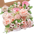 Serwalin 2PCS Artificial Flowers Pink Flowers Fake Silk Flowers for Wedding