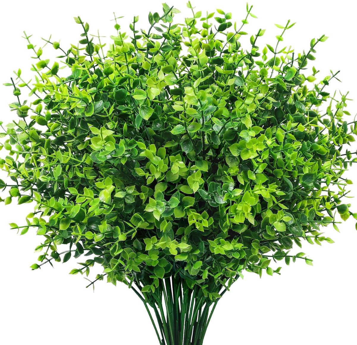 Bassion 12 Pcs Greenery Stems Fake Artificial Eucalyptus Plants Outdoors