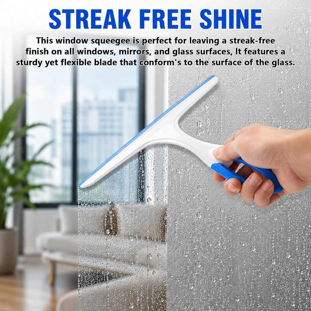 Shower Squeegee for Glass Doors, 3pcs Bathroom Squeegee for Shower Glass