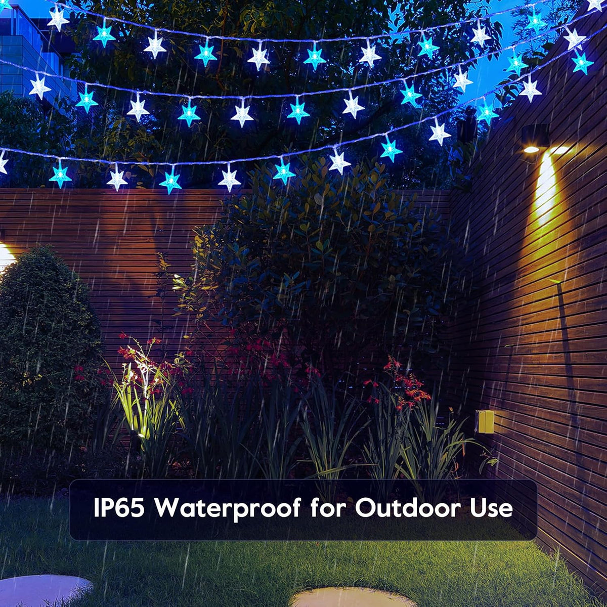Star String Lights Plug in - 33 ft 100 LED Star Fairy String Lights with Remote and Timer, 8 Modes Waterproof for Bedroom Tent Loft Bed Window Backyard Patio Porch Balcony Staircase Party, Blue