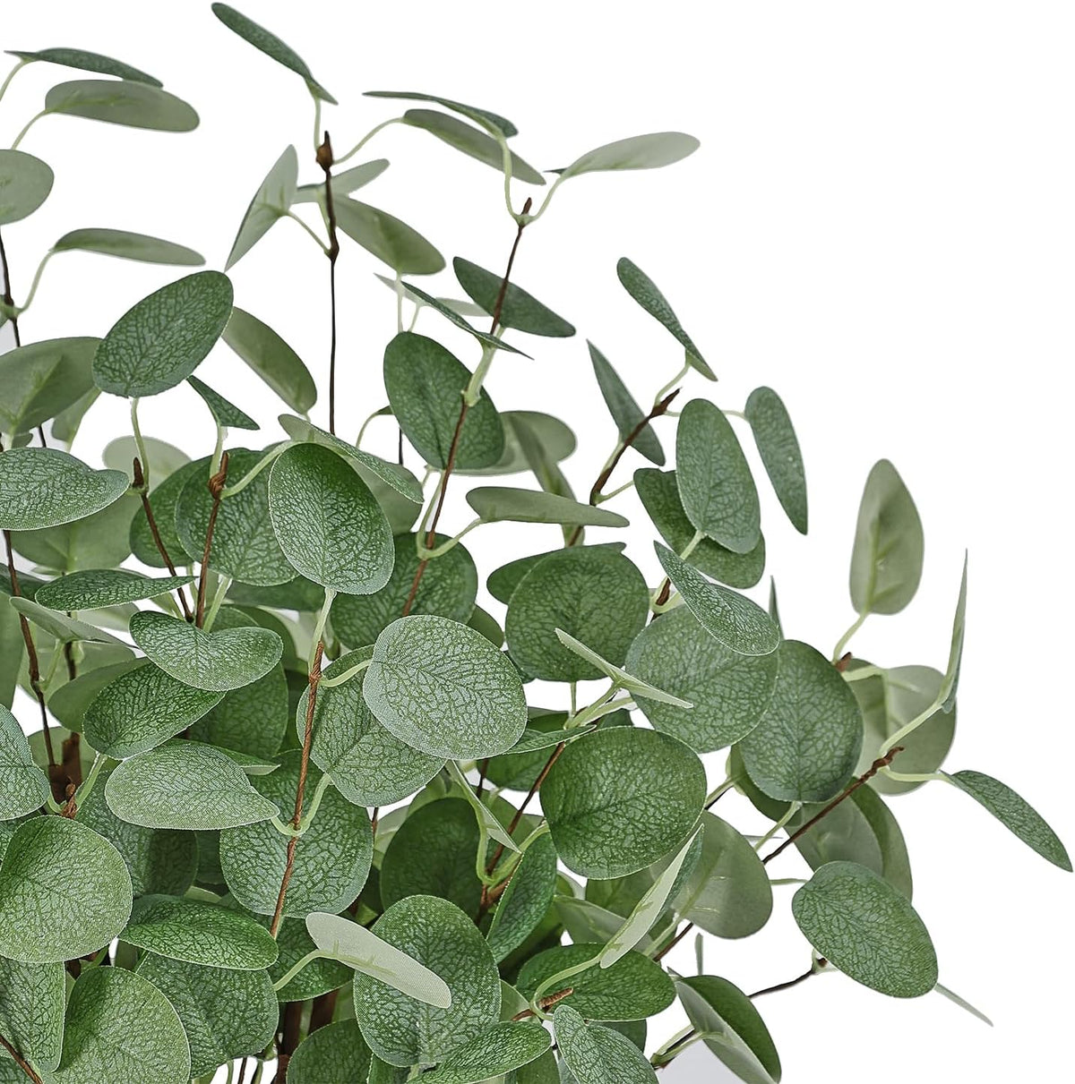 Bessol Artificial Eucalyptus Stems 24'' 5Pcs Fake Plants Greenery for Vase, Faux Eucalyptus Stems for Home Decor, Bathroom, Office, Coffee Table & Farmhouse Centerpiece Decorations