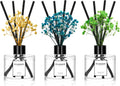 Reed Diffuser Set of 3 Pack,Fresh Clean Linen/Ocean Breeze/Eucalyptus & Mint Scented Oil Diffuser with Sticks(1.7 fl oz Each Pack),Air Freshener for Bedroom Bathroom Office | Shelf Decor