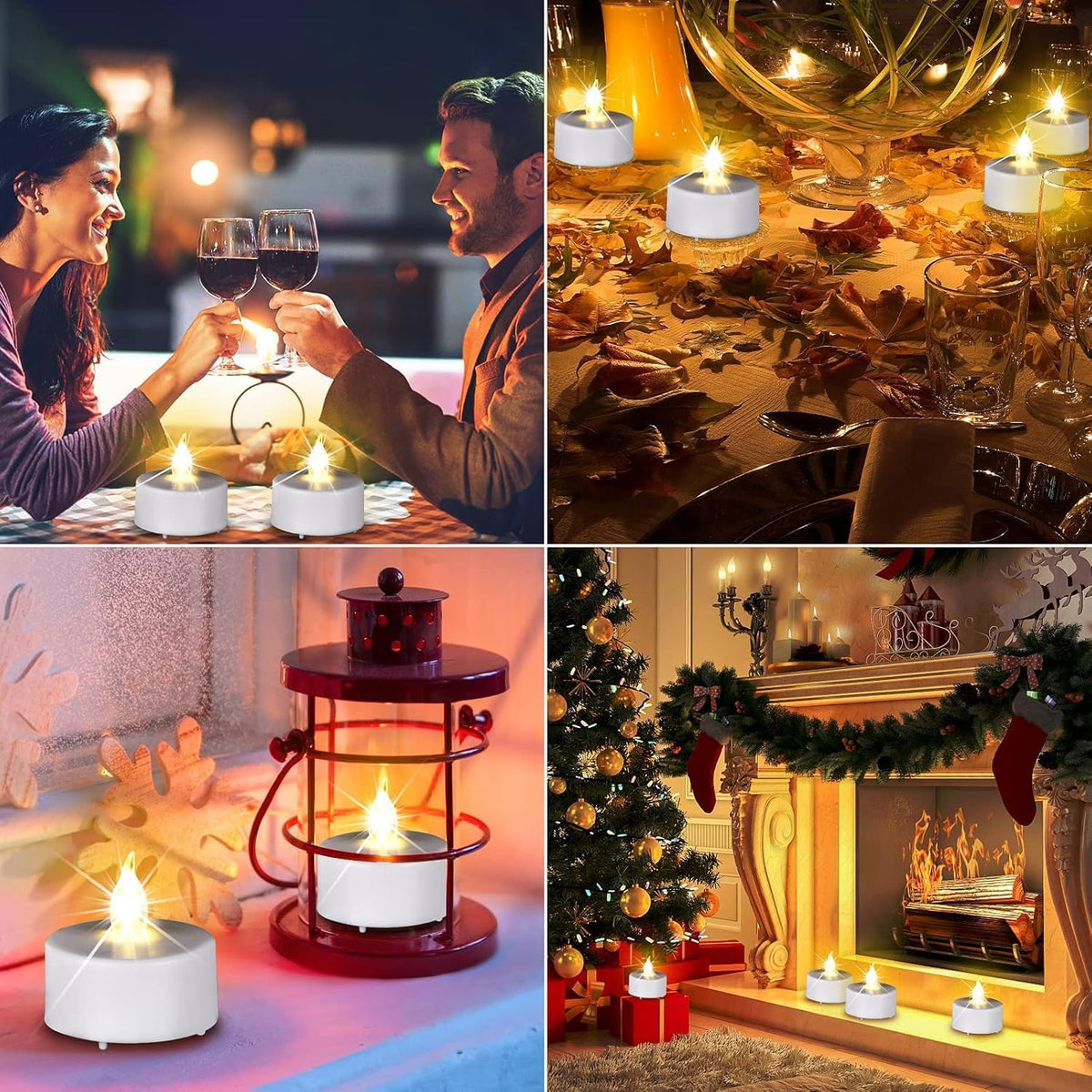 Tea Lights Flameless Battery Operated Candles. Warm White 200Pack