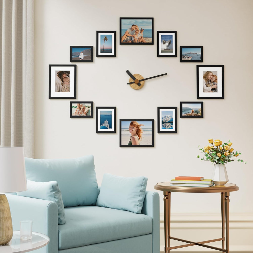 Vittanly 12 Pack Picture Frames Collage Wall Decor, Black