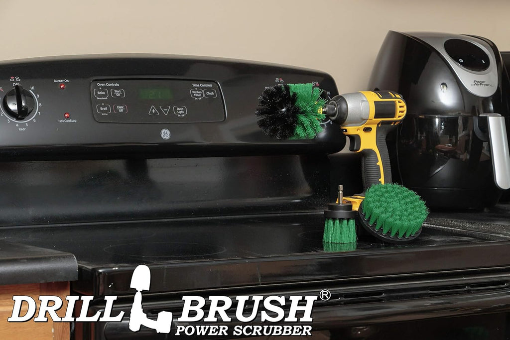 Drill Brush Attachment - Oven Scrubbing Brush Set - Air Fryer Cleaning Tool