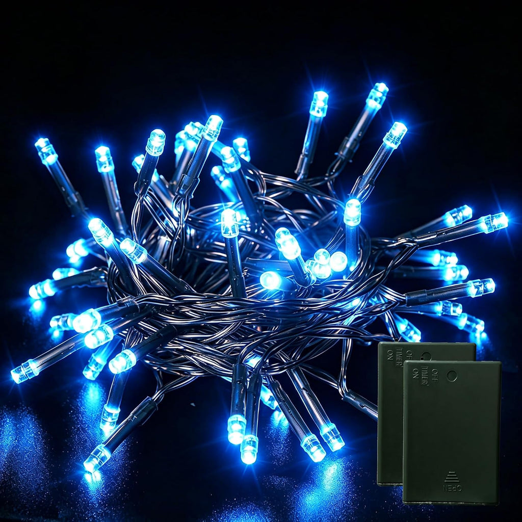 2 Pack Battery Operated String Lights - 9.8ft 30 LEDs Blue