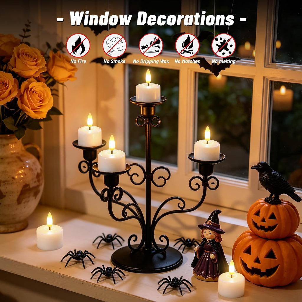 12 Pcs Rechargeable Flameless Candles with Remote Timer & Charging Base