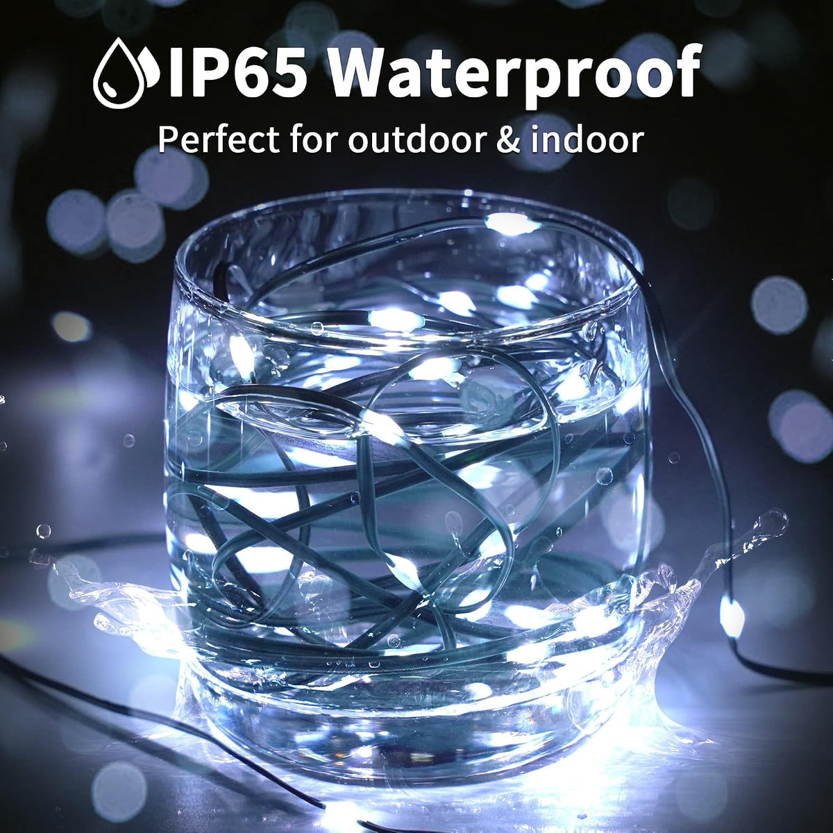 Fairy Lights 33 FT 100 LED USB Twinkle String Lights Plug in Lights with Remote and Timer 8 Modes Waterproof Dark Green Wire for Bedroom Christmas Tree Indoor Outdoor Decoration White