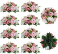 BLOSMON Dusty Pink Flower Centerpieces for Wedding: 10 Pcs, Faux Roses