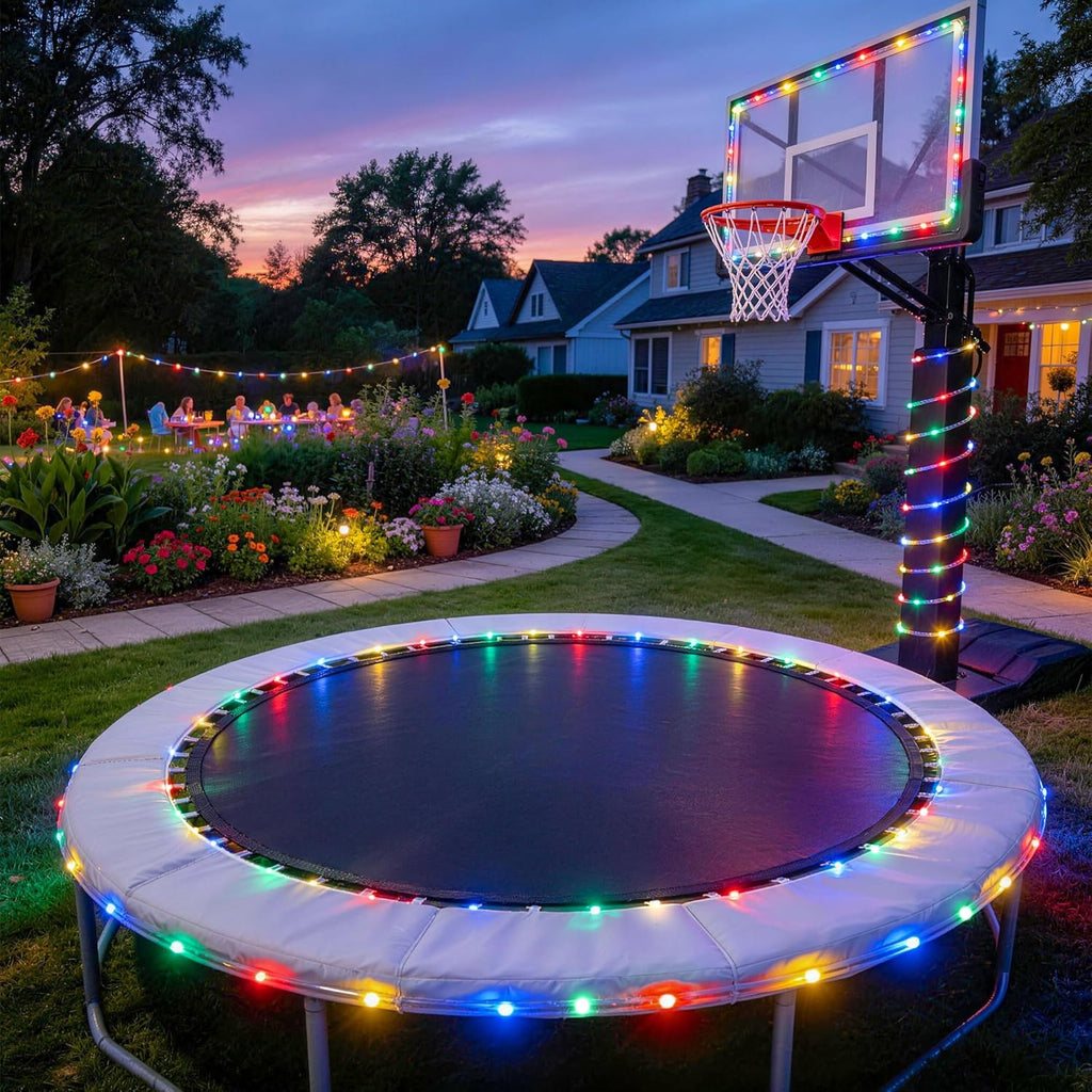 JMEXSUSS 2 Pack Battery Operated Christmas Lights Outdoor Rope Lights