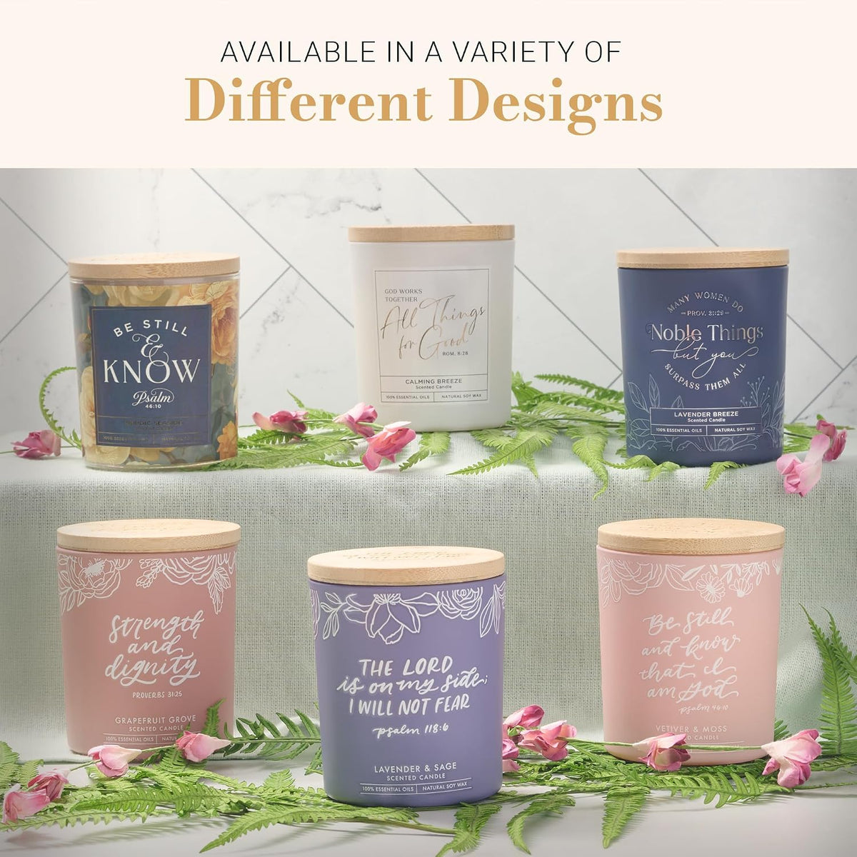 Christian Art Gifts Soy Wax Scented Candle: Lavender & Sage Scent