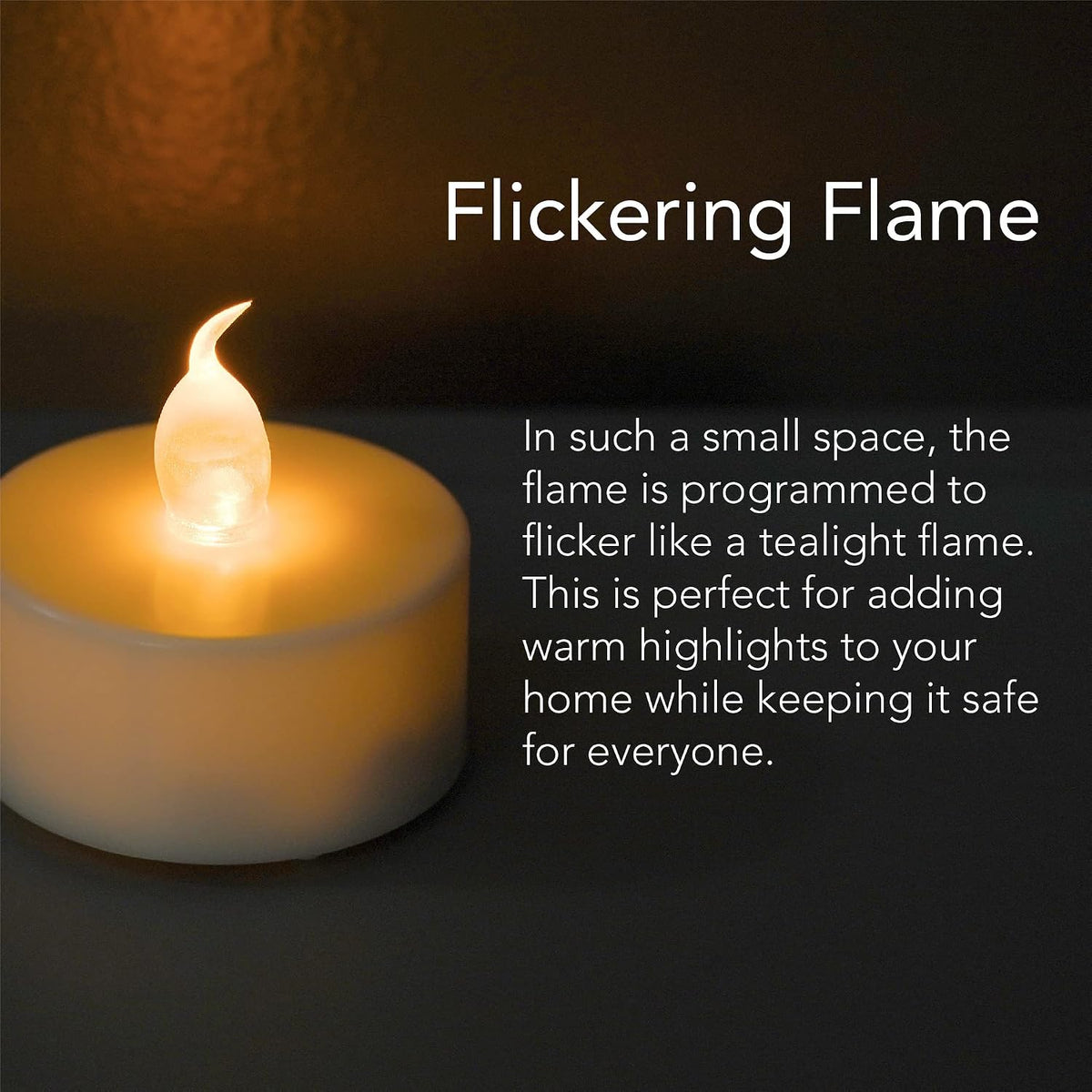 ARORA Flameless Flickering LED Tea Lights Candles Pack of 12, Warm Yellow Votive Battery-Operated Candles for Wedding Anniversary Halloween Christmas