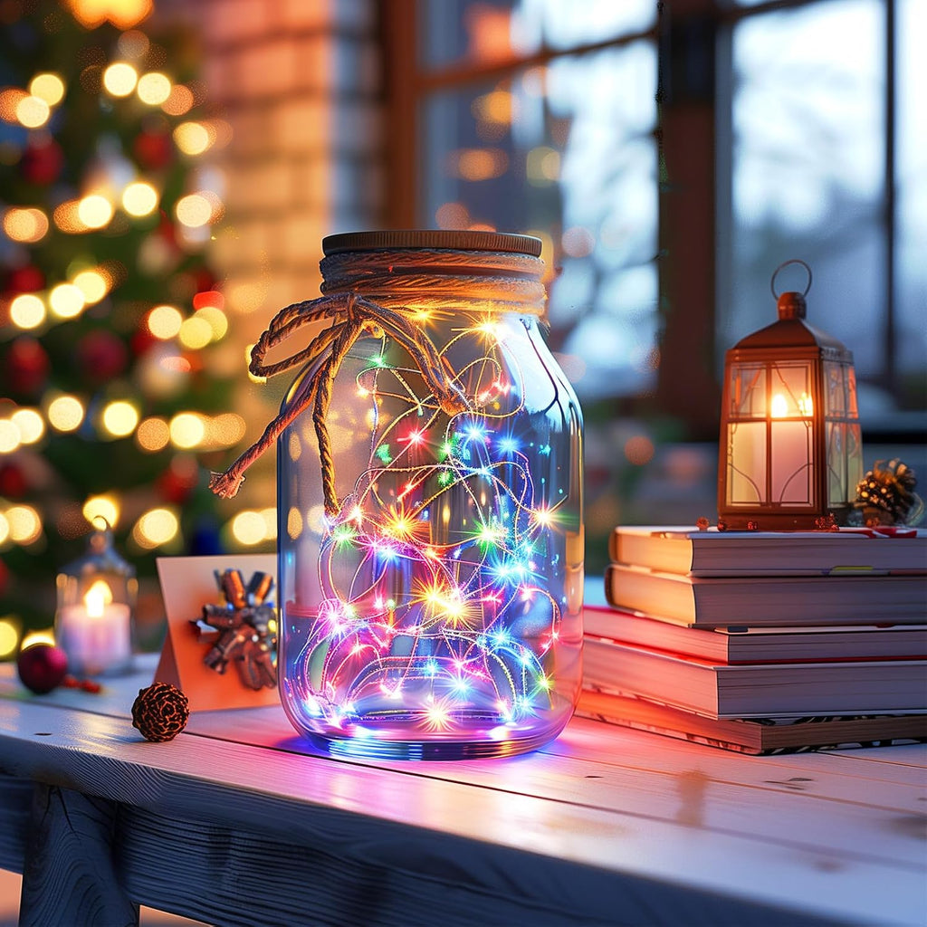 Minetom Fairy Lights Plug in, 33Ft 100LEDs String Lights for Bedroom