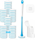 TidyBliss Disposable Toilet Brush and Holder Set with 48 Cleaner Refills