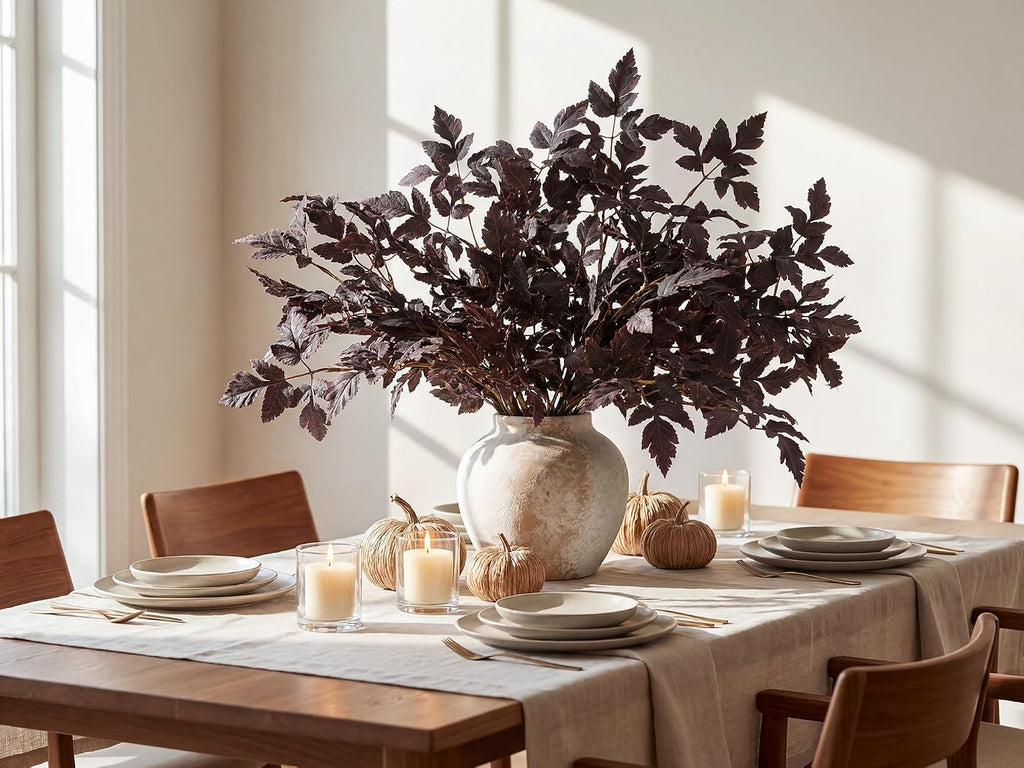 ZIFTY 6Pcs Artificial Fall Stems Eucalyptus Autumn Thanksgiving Decor