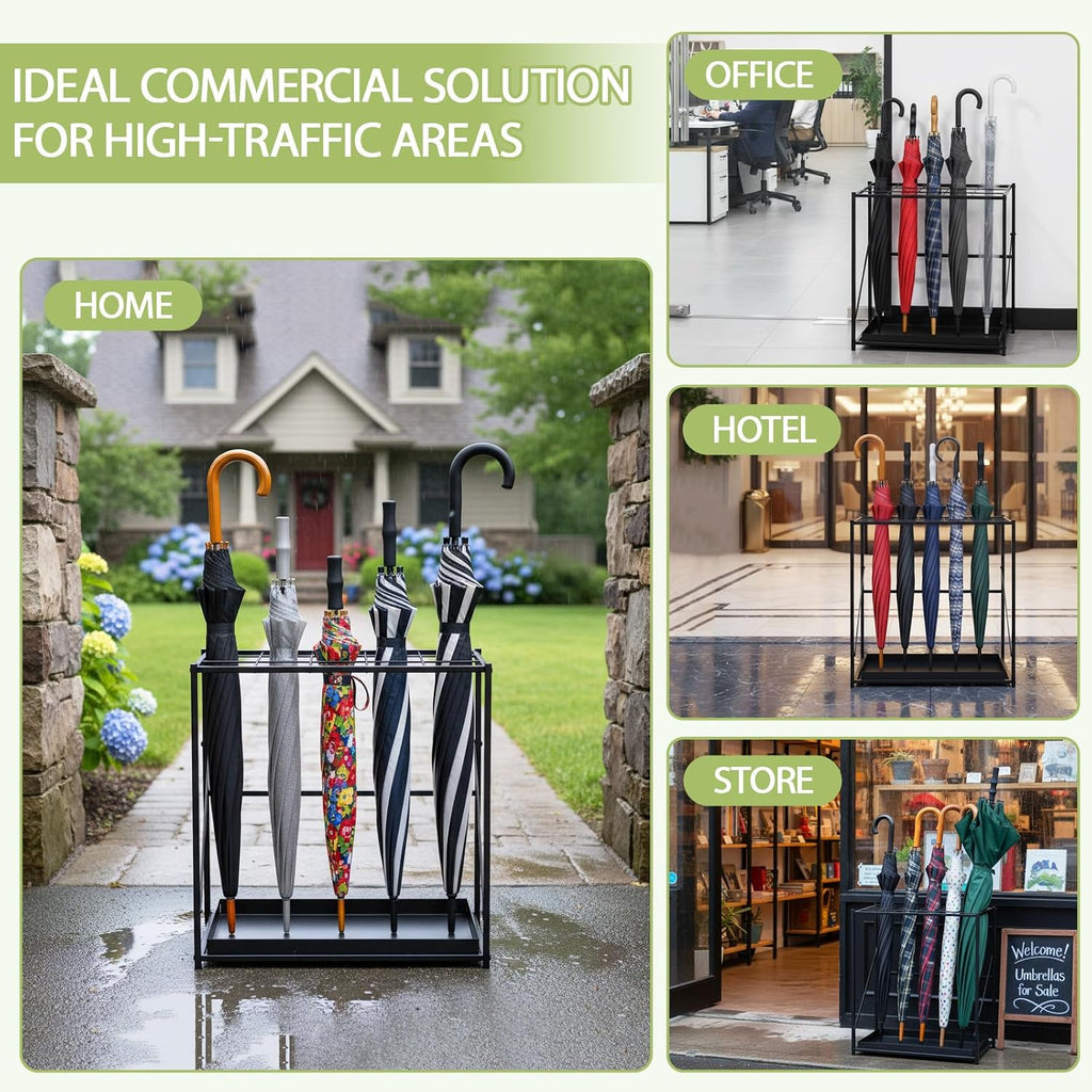 Umbrella Holder Stand for Entryway, L18.31 X W11.89 X H19.69 Inch