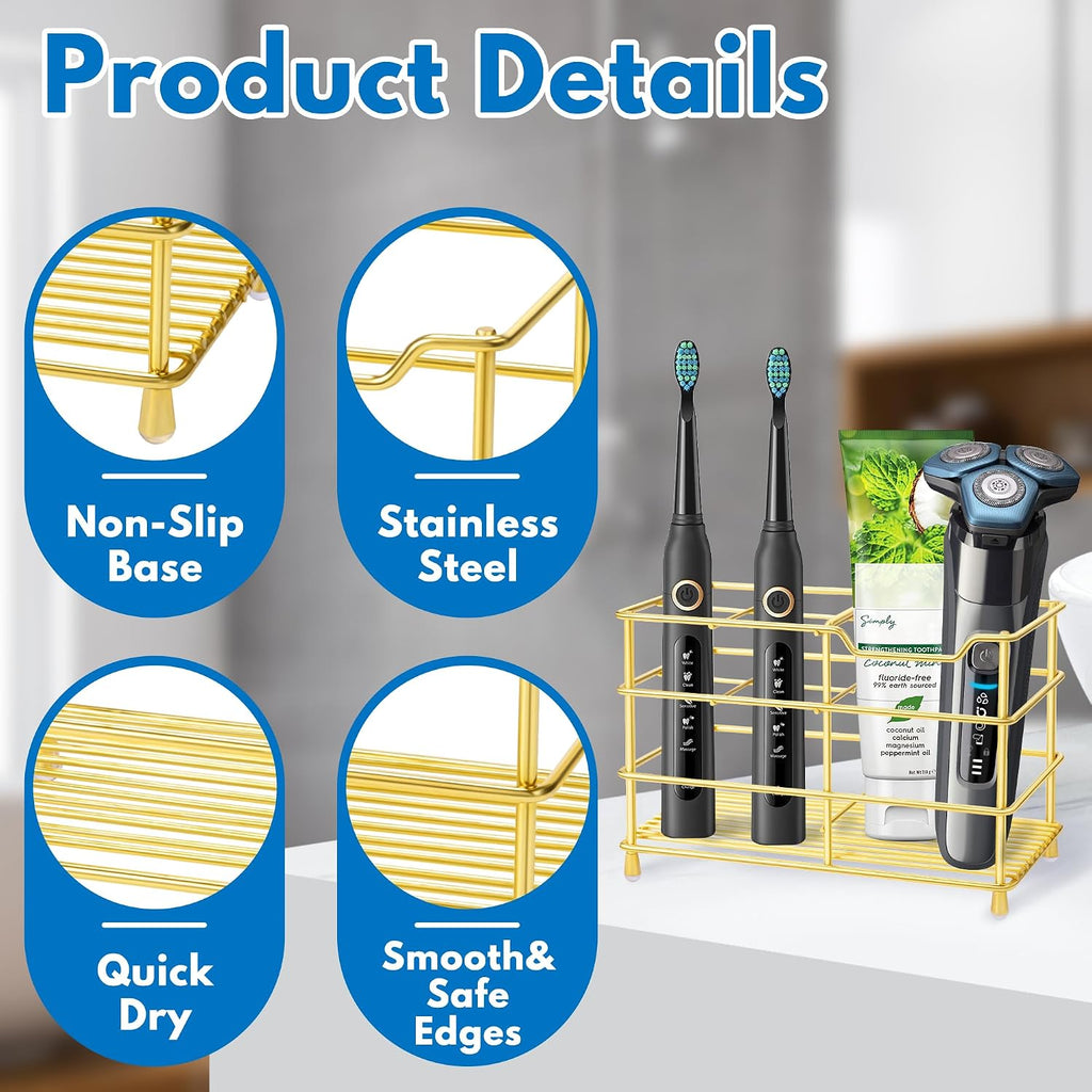 Electric Toothbrush Holders for Bathrooms 304 Stainless Steel Quick Drying
