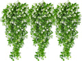 SJL Artificial Hanging Plants Fake Vine Faux Greenery Outdoor Decor 3Pcs