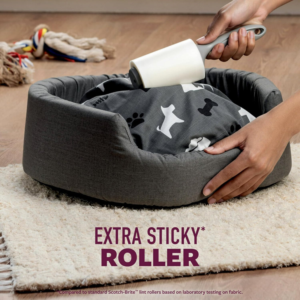 Scotch-Brite Pet Hair Pickup Extra Sticky Lint Roller Refills, Refills Only, 50% Stickier, 4 in x 36.2 ft Each, 70 Sheets Per Refill, 3 Pack, 210 Total Sheets