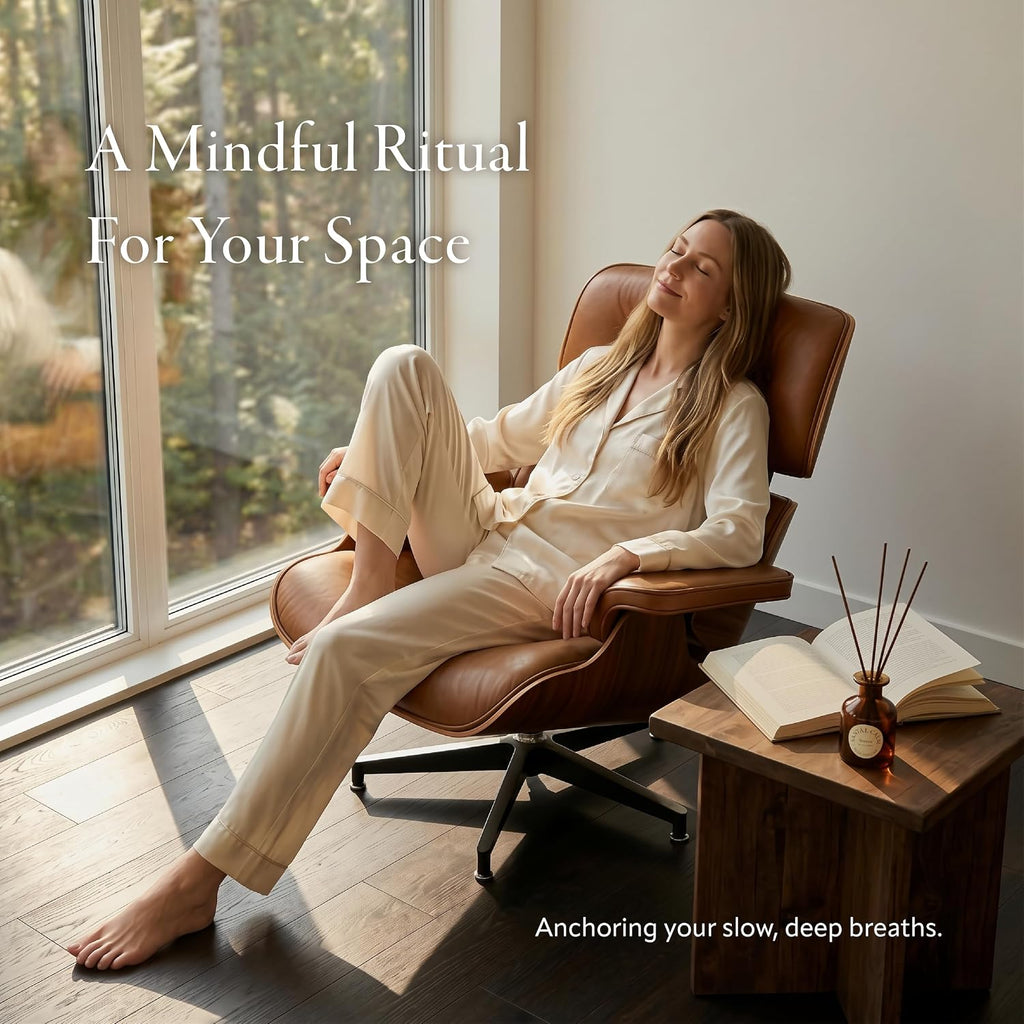 Soréva Hotel-Grade Reed Diffuser, Sandalwood Cedar Musk Scent, 4.39 fl oz