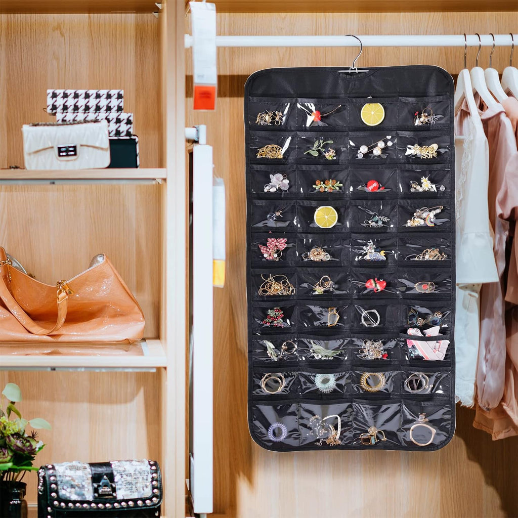 Bloss Hanging Jewelry Organizer for Closet, 80 Pockets