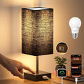 Bedside Lamp for Bedroom Touch Control Nightstand Lamp with USB C+A