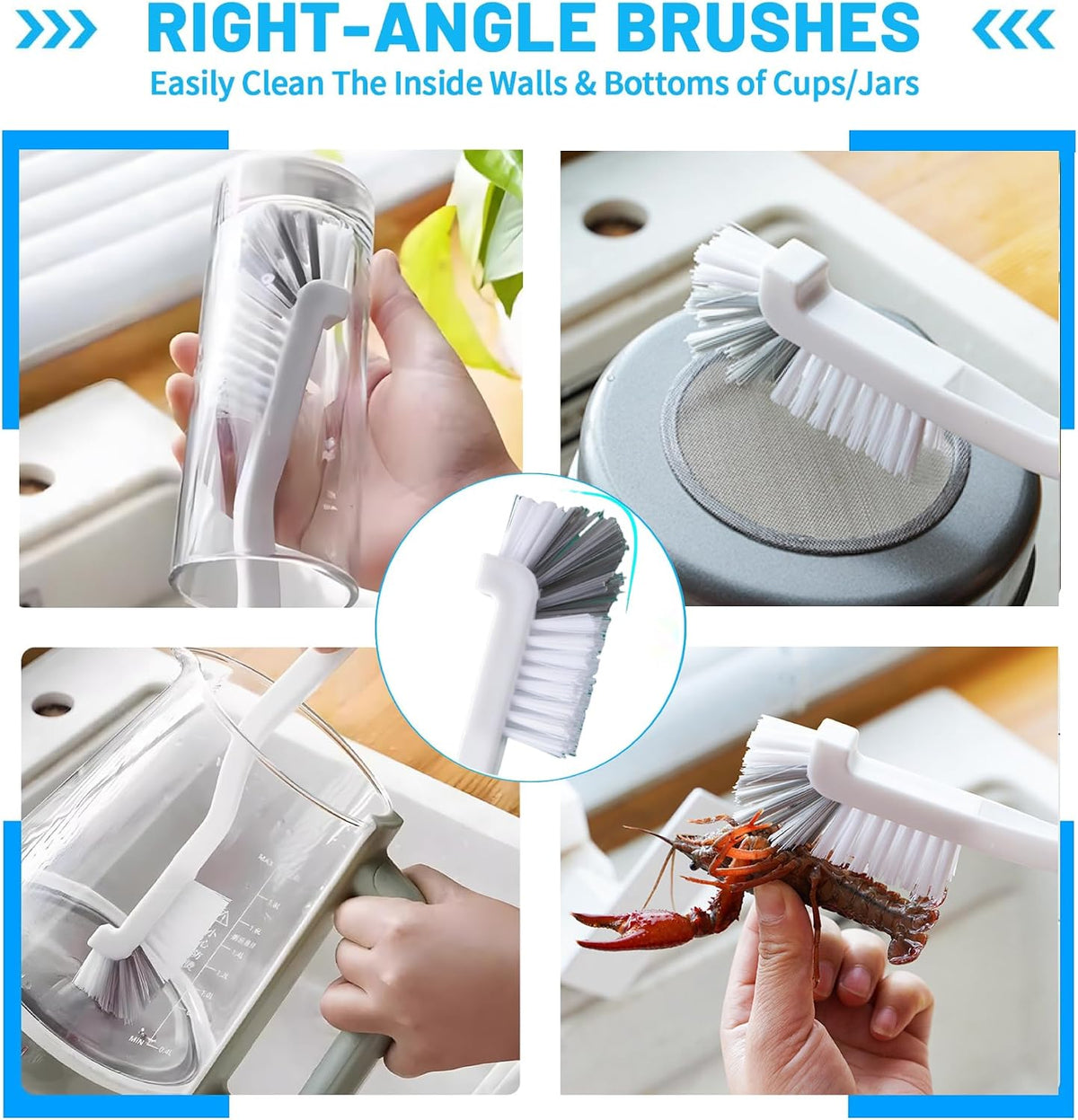 15Pcs Crevice Cleaning Brush Set, Multifunction Hard Bristle Scrub Brushes