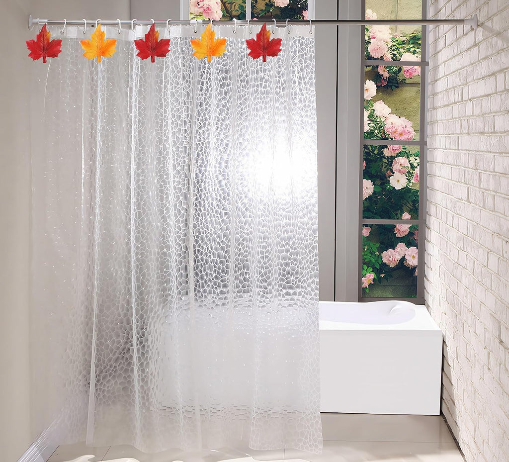 12PCS Maple Leaf Shower Curtain Hooks Thanksgiving Decorative