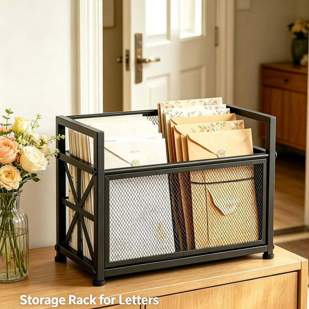 Large Magazine Rack Floor Stand, Metal Black Magazine Holder Floor