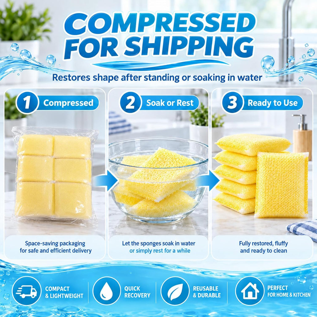 MAQIHAN Sponges Kitchen Scrubbing Pad - 9PCS All-Purpose Scrubbing Sponges