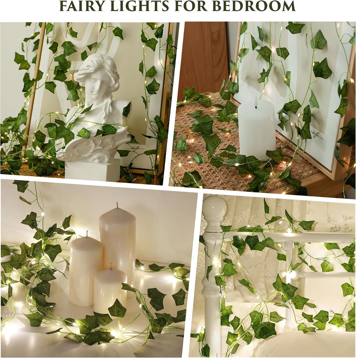Vine Fairy Lights, 33FT 100 LED Vines String Lights, 8 Modes, 1 Pack