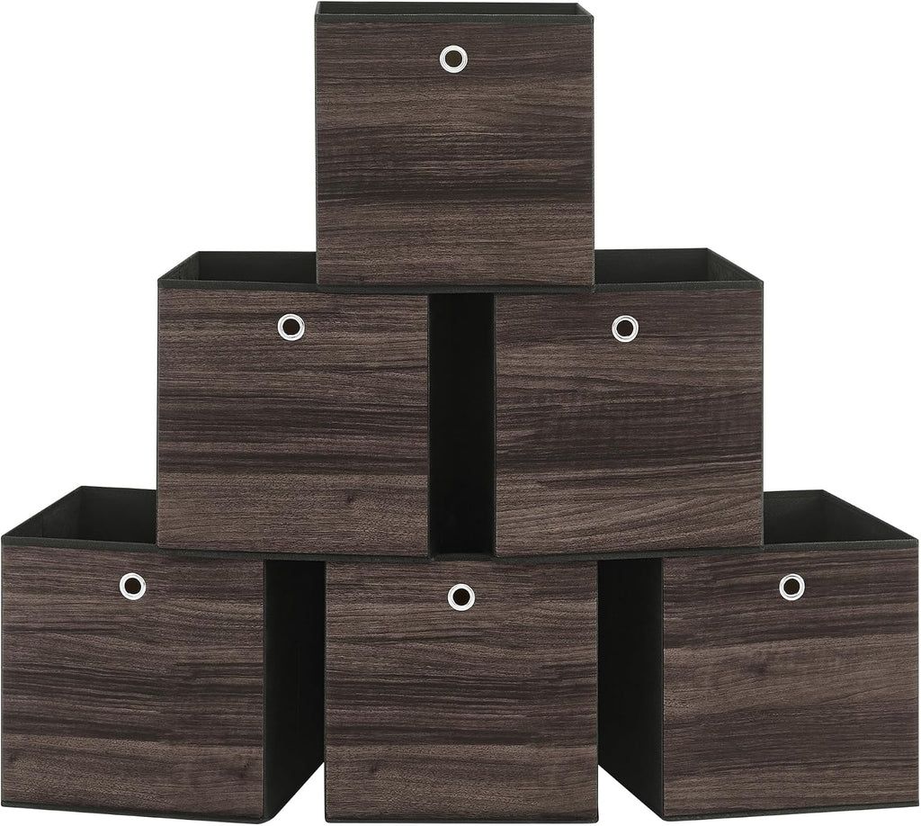 SONGMICS Storage Cubes, Set of 6, 13-Inch Foldable Closet Organizers