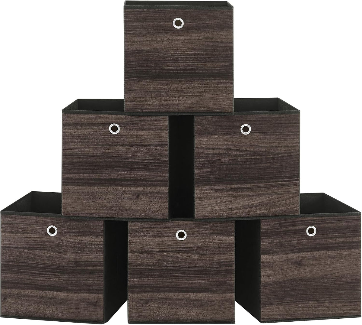 SONGMICS Storage Cubes, Set of 6, 13-Inch Foldable Closet Organizers