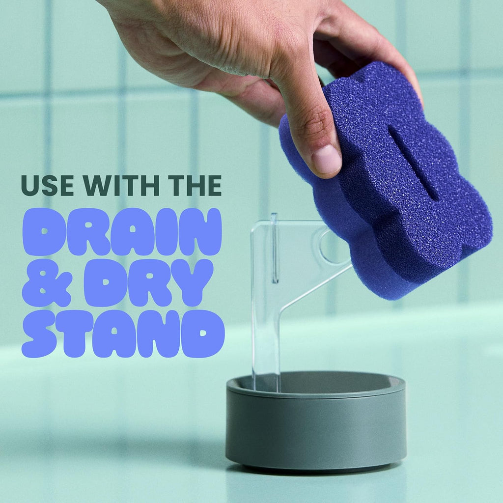 Brite by Scotch-Brite 2-Sided Scrub & Wipe Scrubber, Midnight Mode,6 Pack