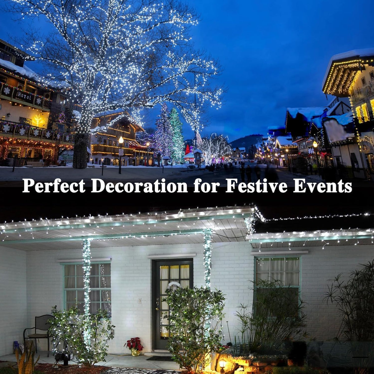 KAQ 500LED 180Ft String Lights, Christmas Lights Indoor Outdoor