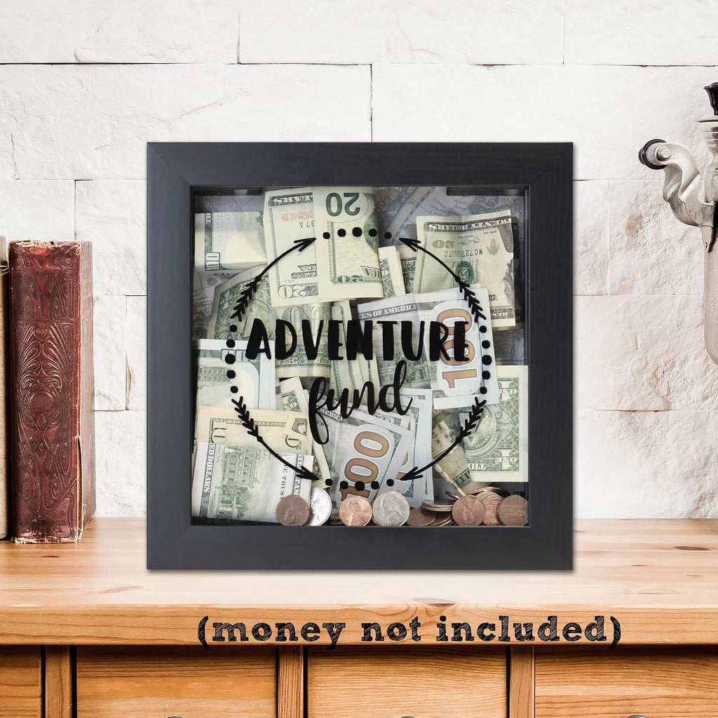 Lawrence Frames 8x8 Adventure Fund Black Shadow Box Frame
