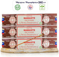 Satya Namaste Incense Sticks, Satya Bng (Bangalore) Insenses 15gmx3 Pack with Raajsee Incense Holder Bundle, Satya Nagchampa Natural Incense