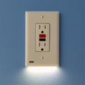 3 Pack - SnapPower GuideLight [for GFCI Outlets Only] - Night Light - Electrical Outlet Wall Plate With LED Night Lights - Automatic On/Off Sensor - (GFCI, Ivory)