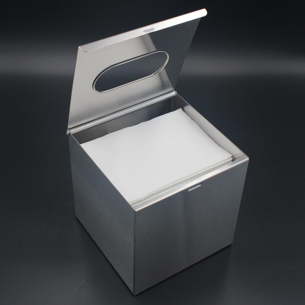 JunSun Square Tissue Box Cover Tissue Box Holder Napkin Holder Tissue Cube Box Decorative Holder For Bathroom Bedroom Office Dresser Nightstand Desk Tabletop 5"X 5" X 5"-Stainless Steel Brushed Nickel
