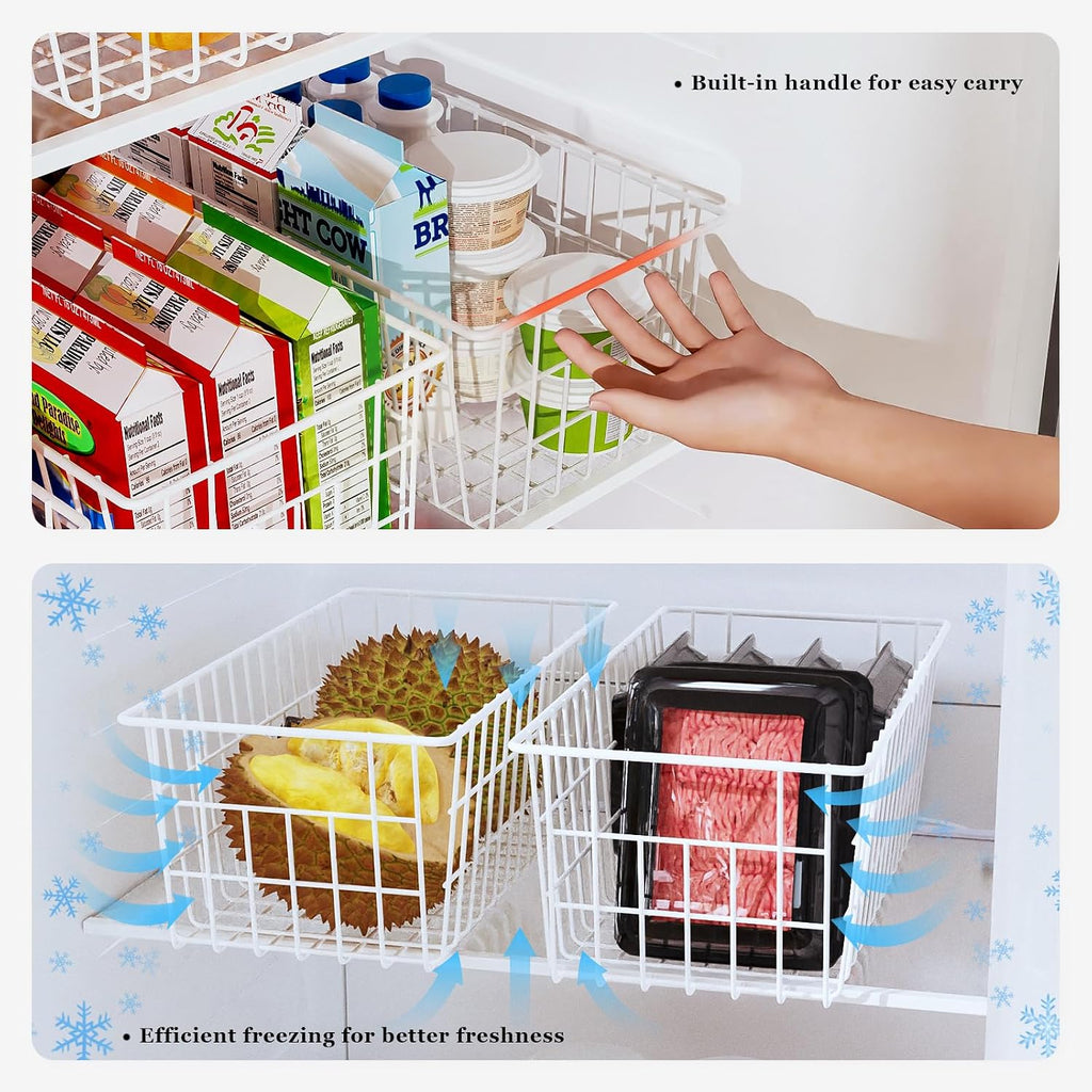 Orgneas Freezer Organizer Bins for Upright Freezer Wire Drawer Baskets