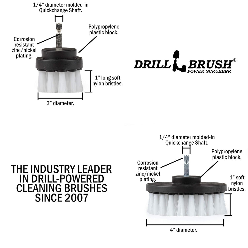 Drillbrush Cleaning Brush for Drill - Car Carpet - Drill Brush Rims