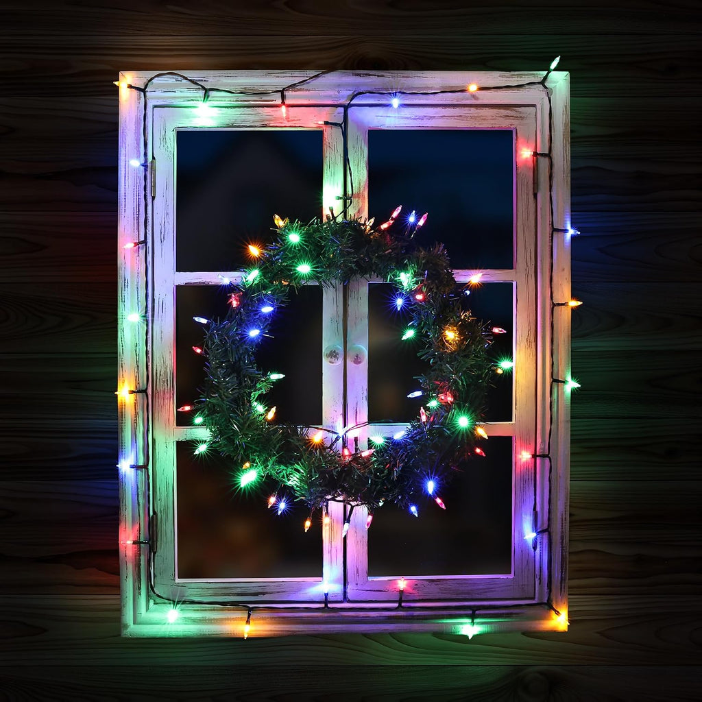 Lomotech Battery Christmas Lights - 2 Pack Total 33ft 100LEDs,Multicolor