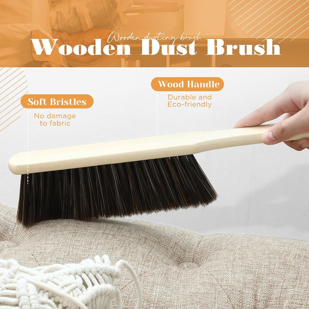 Tioncy 16 Pieces Wooden Dust Brush Bulk Hand Broom Bench Brush