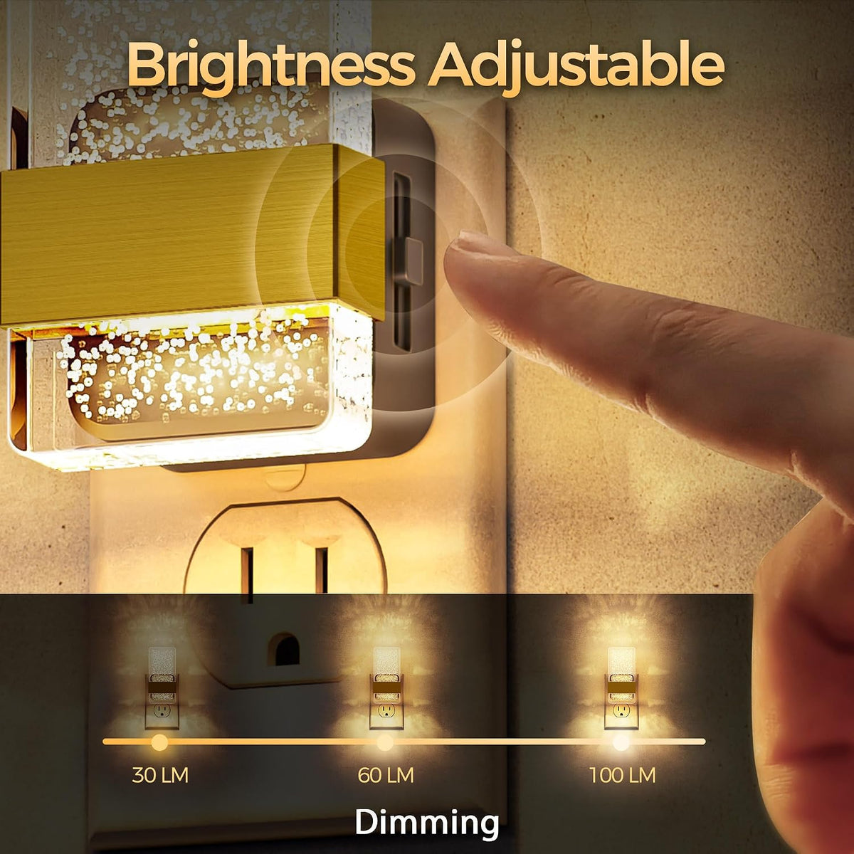 DORESshop Night Light, Night Lights Plug Into Wall, Dimmable, 3000K