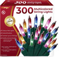 Christmas Lights for Tree - 300 Count Colored Xmas Lights | 58.4 FT Total