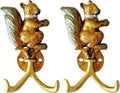 Vintage Squirrel Shaped Decorative Wall Hooks Rack Hangers for Hanging Clothes Coats Towels Keys Hats, 2 Pack Antique Metal Mounted Wall Hook