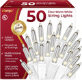 White Christmas Lights for Tree - 50 Mini Light String | 10.4 Feet Long